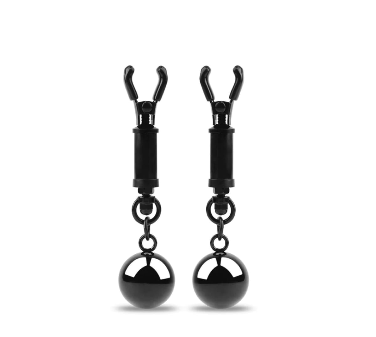 Adjustable Barrel Style Nipple Clamps with Ball Weights SM Bondage Sex Toys QJ26073