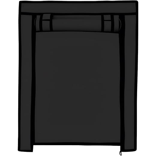 MEFABZ Fabric Cover Shoe Stand 5 Layer Black