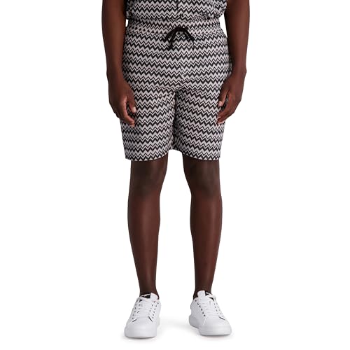 Chemise imprimé chevron Karl Lagerfeld vêtement homme cyan gris XL