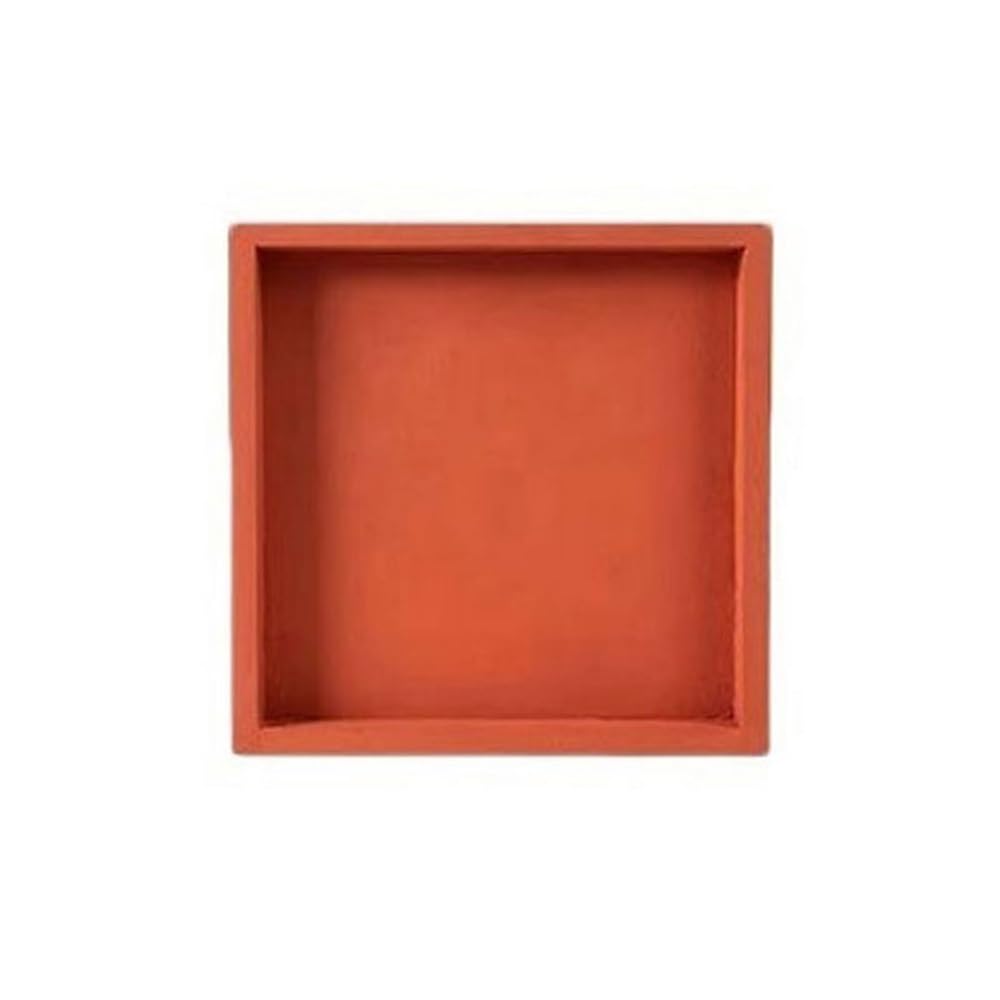 Kx9Lb8d plant saucer Imitation Cement Flower Pot Saucer, for Indoors Outdoors Square Plant Palle Drain Pan flower pot saucer(Orange,XL)