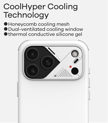 Image of Aulumu A17 Shockproof Case for iPhone 17 Pro | with Camera Control | CoolHyper | Aluminum Alloy Camera Frame | Multi-Layer Composite Protection - Black