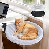 Topmart Cat Desk Bed with 360° Rotating,Cat Hammock with 2 Washable Pads