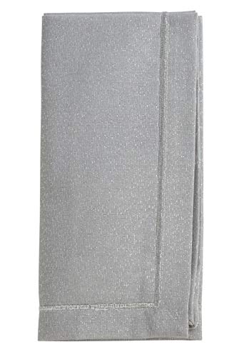 Servilletas de Tela Cuadradas 19 x 19 Pulgadas Set de 4 Plata miniatura 2