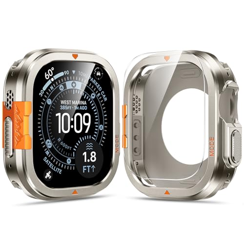 Coque métal Apple Watch Ultra 49mm Kamita avec verre trempé intégrale