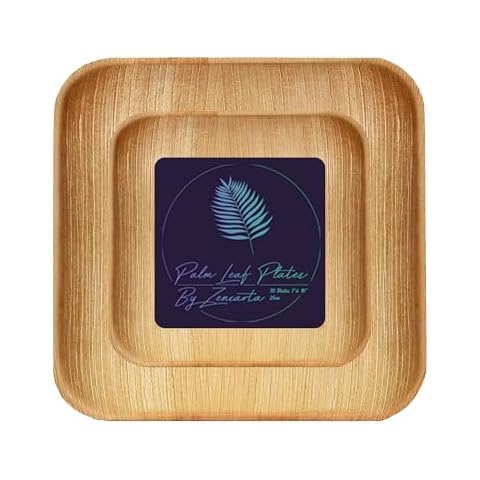 Zencarta Palm Leaf Plates (50 pcs) Cover