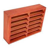 PLAFOPE Natürliche Holz Handy Aufbewahrungsbox mit Fächern Stabiler Organizer für Büro Schule Werkstatt Multifunktionale Tischlade zur Geordneten Aufbewahrung von Mobiltelefonen und