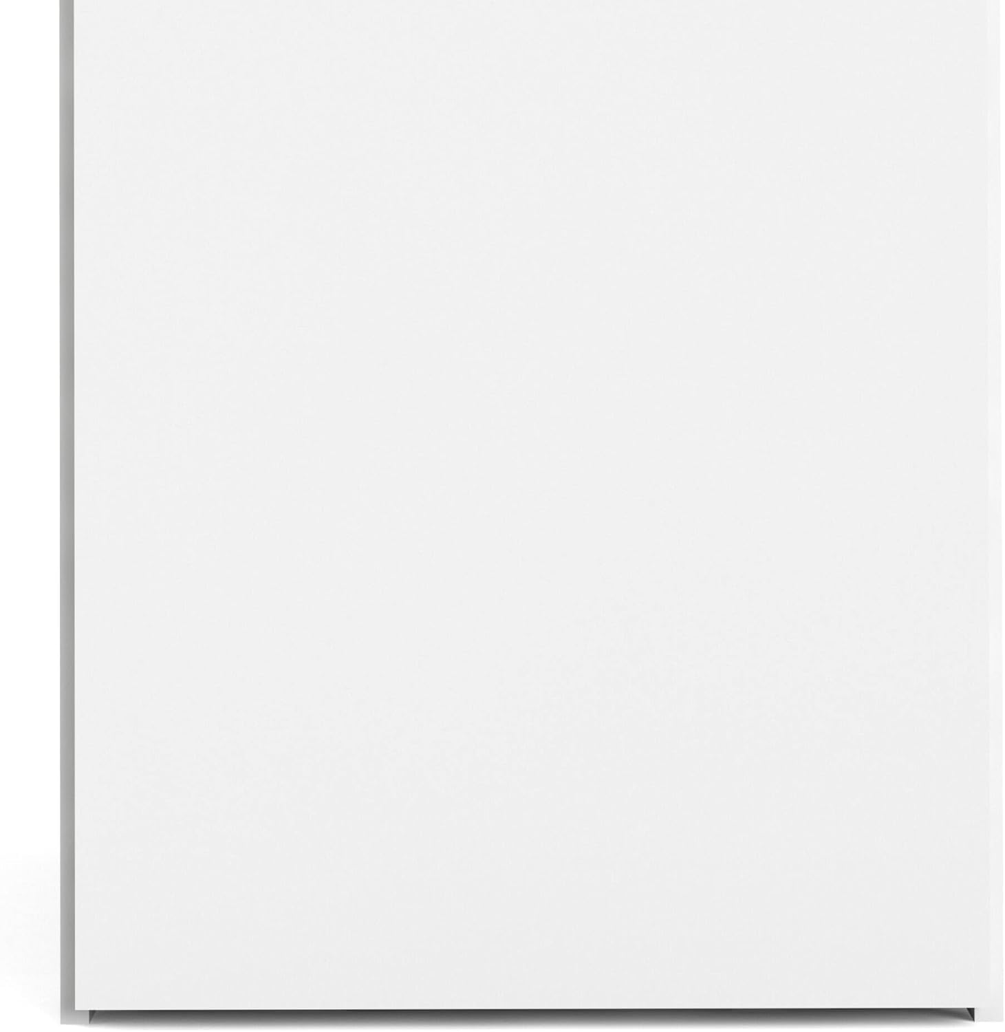 Bissolo Casa Armadio Multiuso Colonna Mod. Space 1 Anta – 39,4x41,5xH175,4 cm Bianco Opaco, 3 Ripiani Regolabili, Maniglia Silver, Kit Smontato