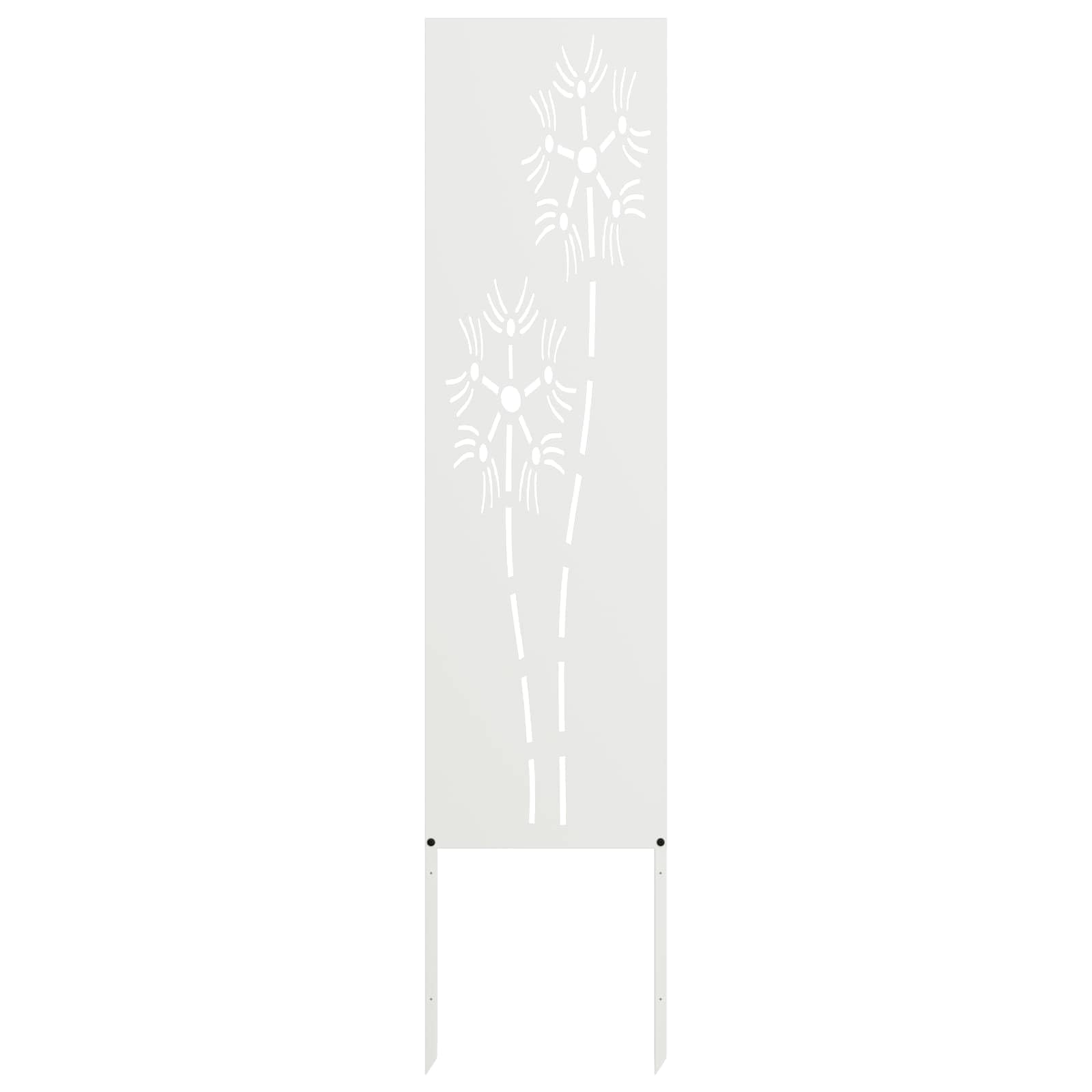 Écran de Jardin Acier Blanc 32 x 140 cm