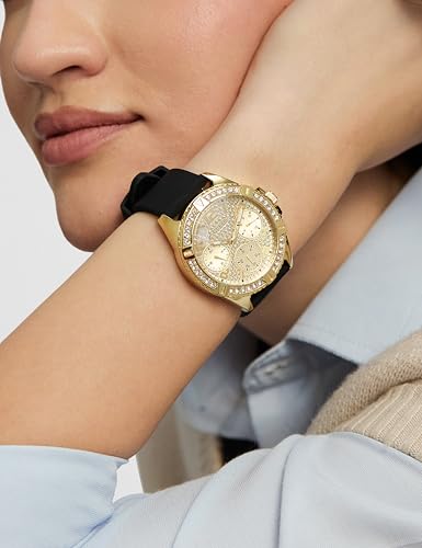 Image of Guess Round 40mm Champagne Dial Analog Women Watch - GW0349L1