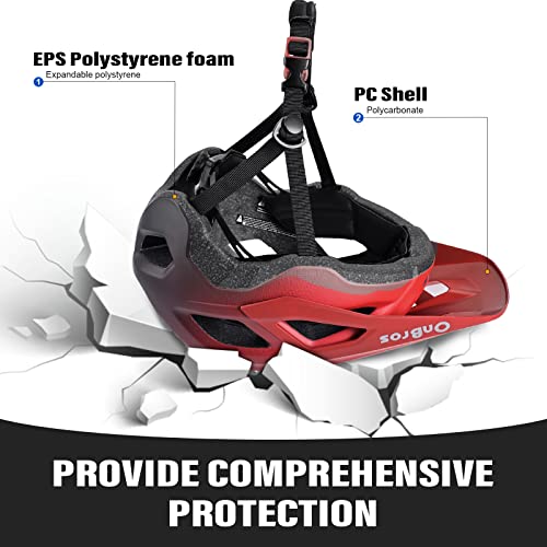 Bike Helmet, OnBros Cycle Helmet Men and Women, Scooter Skateboard MTB BMX Bike Helmet Lightweight, Mountain Bike Helmet with Visor, Bicycle Helmet 55-61cm - Image 7