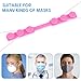 Beatifufu 6pcs Adjustable Silicone Mask Ear Hooks Anti-Slip Mask Extension Buckles Reusable Strap Extenders for Comfortable All-Day Wear Random Color