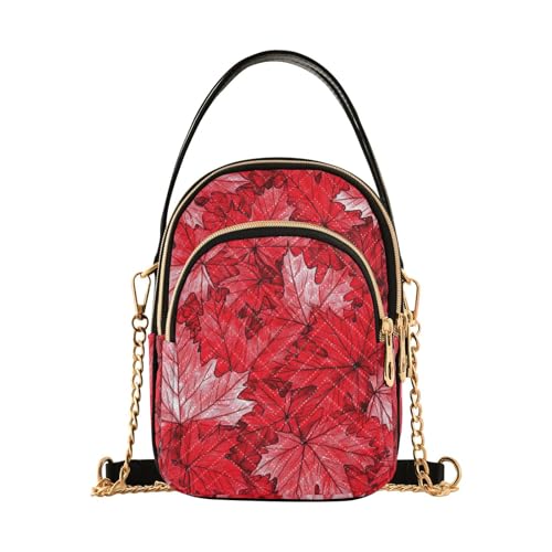 Sac à main motif feuille d'érable rouge idéal pour vos sorties urbaines et le travail
