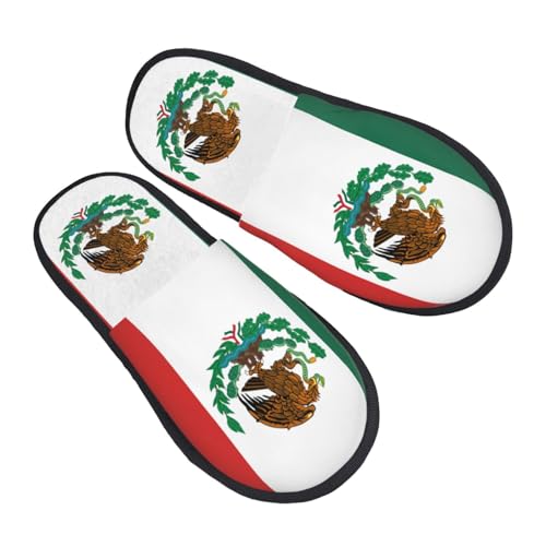 Flag Of Mexico Slippers Women Flats Slippers Unisex Soft Bedroom Slippers