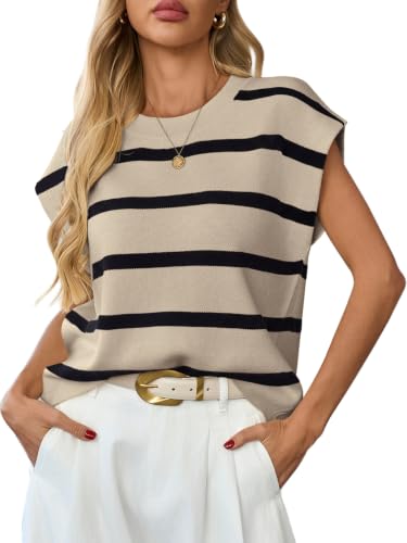 Image of GREAIDEA Womens Sweater Vest Cap Sleeve Business Casual Tops Work Shirts