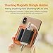 SHANLING Magnetic Leather DAC Case, Strong Magnet, DAC Pocket, Powerful Suction, Cell Phone Back Clip, DAC Accessories - Orange（Compatible with UA1-UA5 Full Series & More）