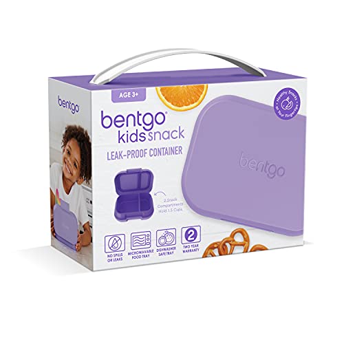 Bentgo Kids Snack - 2 Compartment Leak-Proof Bento-Style Food Storage For Snacks And Small Meals, Easy-Open Latch, Dishwasher Safe, And Bpa-Free - Ideal For Ages 3+ (Purple) #TOP7