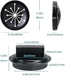 2PCS 3 1/8" Garbage Disposal Splash Guards and 3 Inch Garbage Disposal Stopper, Sink Baffle Drain Plugs for Waste King, EZ Mount Splash Guard 1025 for Whirlaway, GE Models