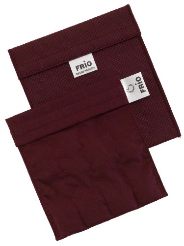 Frio - Bolsa isotérmica para mantener insulina, color granate, 14 x 15 cm