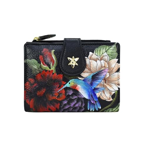 Anuschka Women's Hand-Painted Genuine Leather Two Fold Organizer Wallet