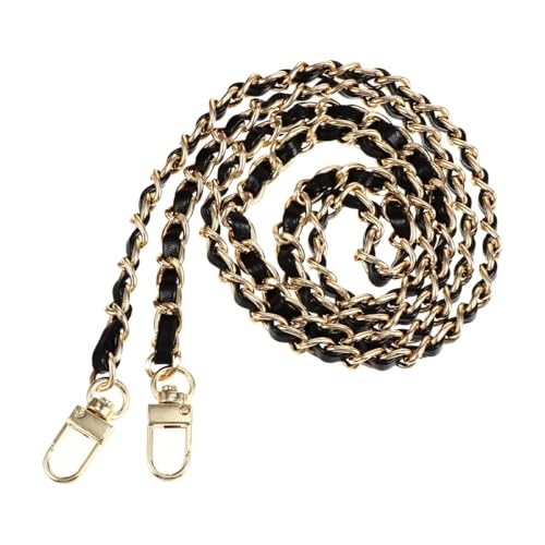 RDNKVB Catena per Borsa da Donna, Borsetta, Tracolla a Catena, Cinghia di Trasporto, Borsa a Tracolla, Ricambio (Regolabile, Oro/Nero)