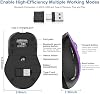 Mouse para MacBook Bluetooth Inalámbrico para Laptop Mac Pro iPad con Jiggler | Mouse Óptico Silencioso Recargable Inalámbrico Bluetooth con Interruptor de Modo Dual Bluetooth 5.2/3.0 y Receptor USB Tipo C 2.4GHz Negro 5