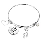 FAADBUK Funny Moose Bracelet Animal Lover Gift Just A Girl Who Loves Moose Jewelry Bracelet Moose Lover Gift Moose Jewelry (Moose Br-S)
