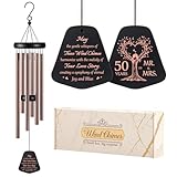 Aurahouse 50th Wedding Anniversary Couple Gifts, 50 Years As Mr Mrs Wind Chimes, Romantic 50th Anniversary Decorations Gifts for Couple Parents Wife Husband Grandparents