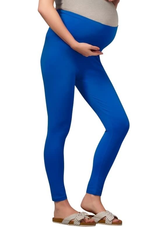 Buy Easy Feed Women's Slim Fit Cotton Maternity Leggings Pregnancy Pants OverBelly Design and