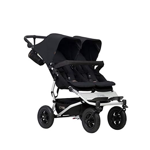 Mountain Buggy Dubbel barnvagn sida vid sida med 4 hjul