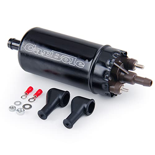 CarBole Elektrische Inline-Kraftstoffpumpe 12V,Dieselpumpe 250 bhp,Universal Externe Inline-Kraftstoffpumpe,Ersetzt 0580464070 und andere Produkte(Schwarze)