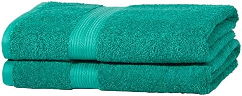 Amazon Basics AB Fade Resitant, 100% Cotton, Teal, 2 Bath