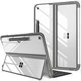 Fintie for Microsoft Surface Pro 12 ケース カバー 2025年モデル 12インチ タイプカバー ソフトTPU 全面保護型 スタンド保護機能付き キックスタンドケース 軽量 薄型 耐衝撃(グレー)