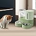 WeiLaiKeQi Rotating Automatic Pet Feeder Water Dispenser Pet Feeding Bowl Cats Feeder for Puppy, Green