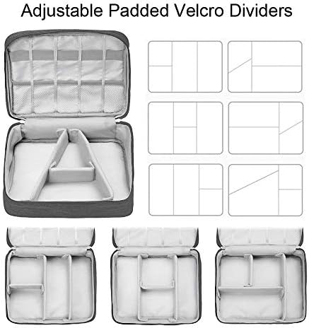 Kaxich Electronics Accessories Bag Travel Gadget Bags Portable Cable Organizer Case Waterproof Universal for Adapters Memory Cards, USB Cables
