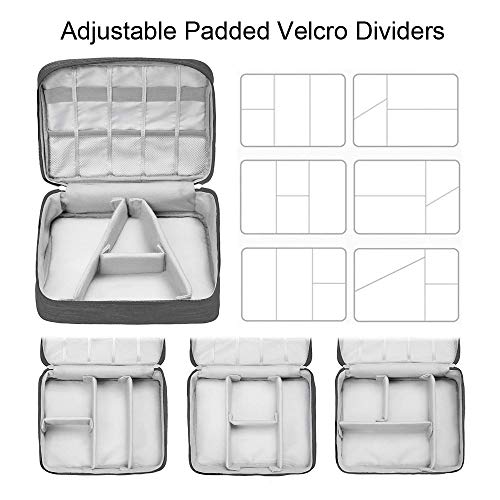 Kaxich Electronics Accessories Bag Travel Gadget Bags Portable Cable Organizer Case Waterproof Universal for Adapters Memory Cards, USB Cables