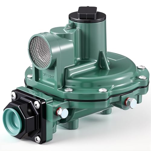 Landhoow Propane 2nd Stage Regulator Compatible with R622-DFF LP Gas Pressure Control 9-13 W. C. Outlet Pressure 1 400 000 BTU/hr 3/4 NPT Connections Safety Relief for Commercial Use
