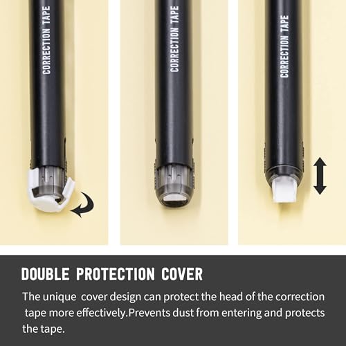 Stationery Island Cinta Correctora Roller Paquete de 4, Cintas Corrector Compact Corrección de Oficina Hogar Material Escolar y Papeleria para Estudiante Niño Adulto Oficinista 6mx5mm - imagen 6