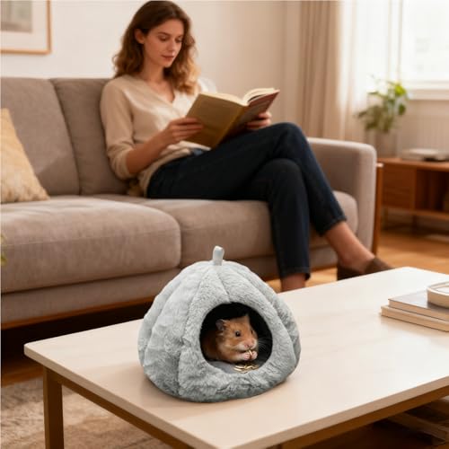 Cama para hámster resistente a mordidas con base acolchada de algodón 6