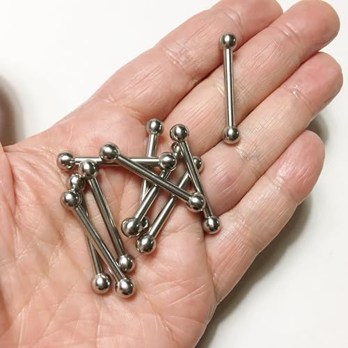 M00570-10 MOREZMORE 10pcs Double Ball Rod Barbells 6mm Ball 35mm Length for Ball and Socket Stop Motion Puppet Armature Humanly Posable Armature Parts HPA