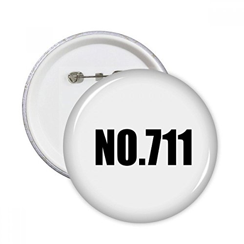 Badge rond multicolore XL avec le numéro chanceux 711 pour personnaliser vos vêtements