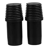 MAGICLULU 2Pcs Sturdy Plastic Threaded Tip Replacement for Broom Mop Pole Adapter for Rods Convenient Installation Compatible with German Type Handles