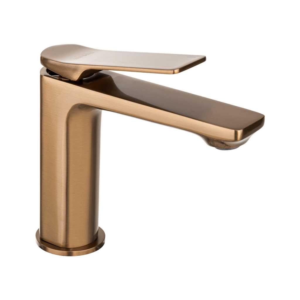 B&Q -  Bathroom Sink Tap Brushed Copper Bronze Basin Mixer Neri Plus