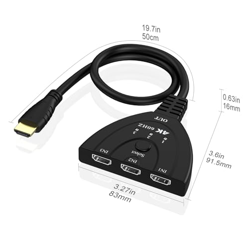 Divisor de interruptor HDMI 2.0 para disfrutar tus consolas de juego en el televisor del salón 4