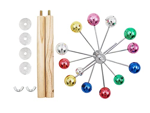 Oooct Bird Parrot Toys, Bird Chewing Toys, Colorful Bird Spinning Ball Toys, Bird Cage Accessory, Suitable For Bird Parrot Parakeet Cockatiel Love Birds Conure #TOP4