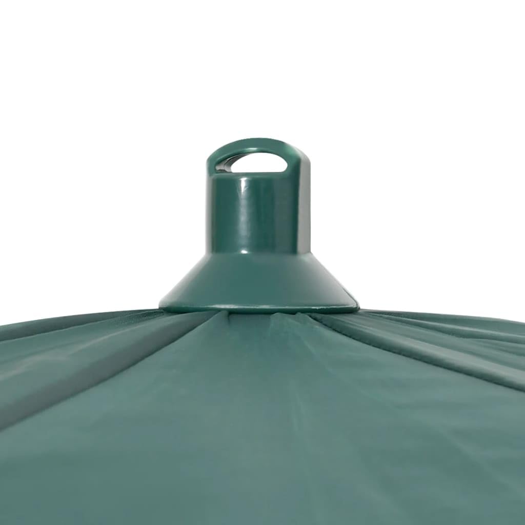Parasol wędkarski, zielony, 220 x 193 cm, wytrzymała ochrona przed słońcem z powłoką PA, przenośny parasol tarasowy do ogrodu i na zewnątrz, w zestawie ściany boczne i torba do przenoszenia