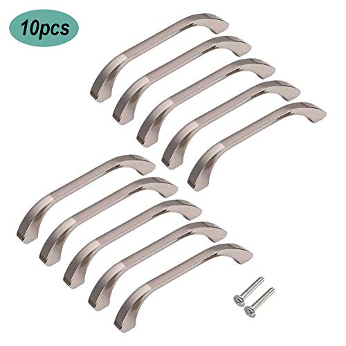 Youkap 10pcs Blanco 96mm Agujero centros Vintage Antique Cocina Armario Puerta Gabinete Cajón Cajón Tira Manijas Muebles