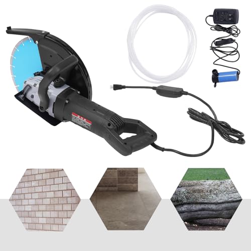 Electric Concrete Saw, 5800W 14in Circular Saw Cutter with 5.31in Cutting Depth, Wet/Dry Corded Concrete Saw for Metal, Granite, Porcelain, Wood, Reinforced Concrete - Image 5