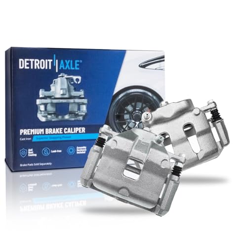Image of Detroit Axle - Pair Rear Brake Calipers for 2017-2022 Kia Sportage | 2019-2023 Hyundai Nexo, Disc Brake Calipers with Brackets 2018 2019 2020 2021 Replacement