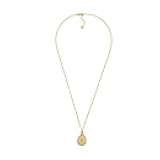 Women's Gold-Tone Stainless Steel Pendant Chain Necklace for Women
