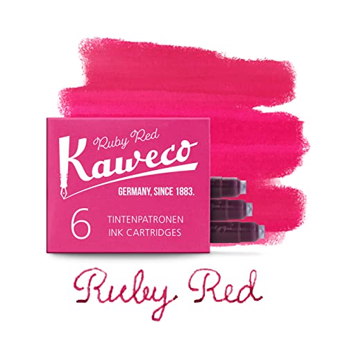Image of Kaweco Fountain Pen Ink Cartridge (Ruby Red) - Pack of 6